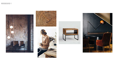 Mood board for furniture client branding california design los angeles moodboard