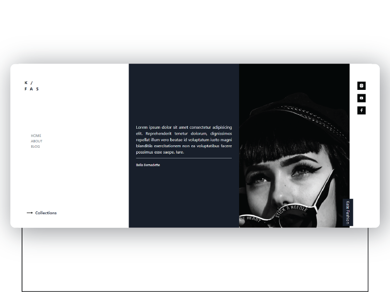 K / FAS — Minimalist Fashion Editorial Concept app branding design fashion landing page lettering minimal ui uiux ux web web design website