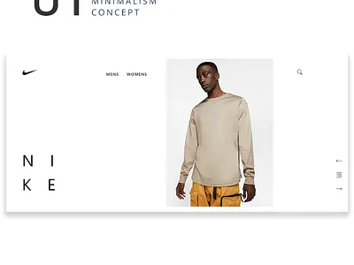 N I K E Minimalism Concept app branding design minimal ui web