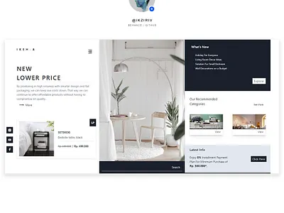IKEH-A Furniture Website Concept app branding design lettering minimal typography ui ux web website