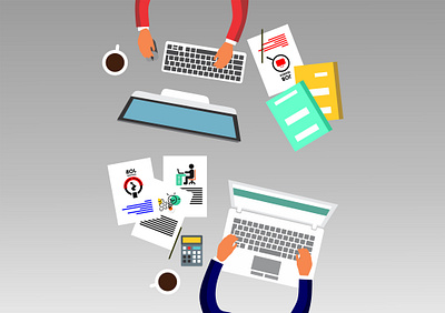 Work Space branding design flat illustration minimal vector