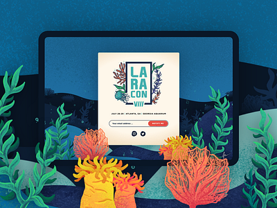 Laracon VIII Teaser Site animation branding conference conference logo conference website design event event website illustration kelp laracon laravel logo ocean sea ux vector web website website design