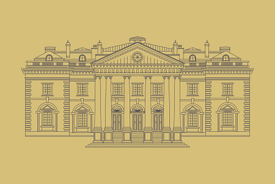 DAR Constitution Hall D.C. design flat icon illustration illustrator line illustration linework vector