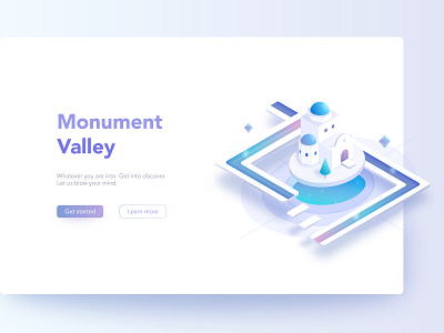 Monument Valley Hero Banner hero banner isometric monument valley