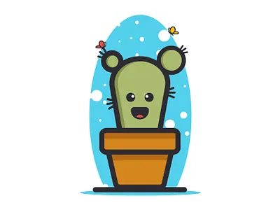 Hi Cactus art character creative design illustration illustrator portrait vector vexel work