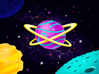 Planets code design illustration illustrator procreate ui