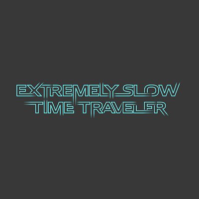 Time Travel lettering scifi type