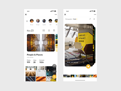 photo album page album app camera photo ui ui ux white