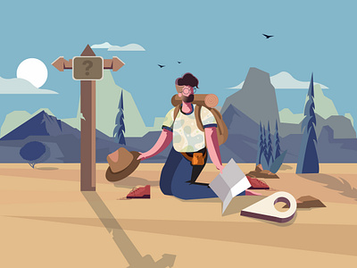 Location eror 404 error character designing dribbble graphic graphic deisgn illustration landscape locations sketching target vector