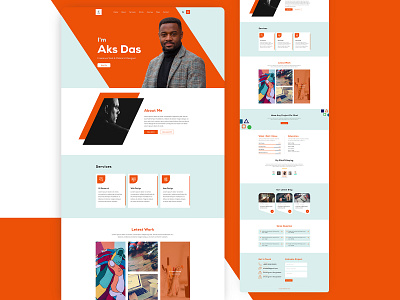 Personal Portfolio PSD Template branding design designer landingpage portfolio profile psd template saas typography ui ui design web