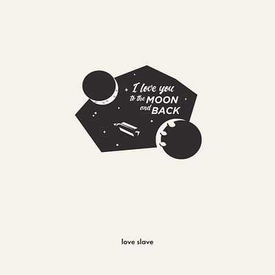 iloveyou black and white earth illustration love moon space