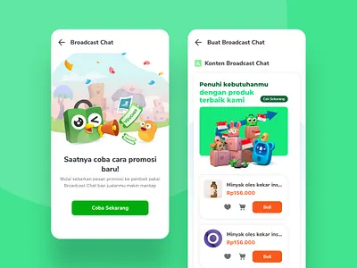 Broadcast Chat app design system product typography ui ux
