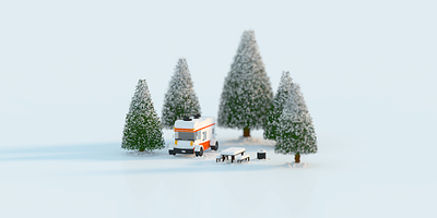 Winter 3d magicavoxel voxel