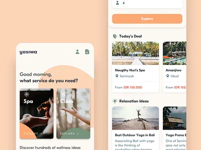 Yosiwa App app branding product ui ux
