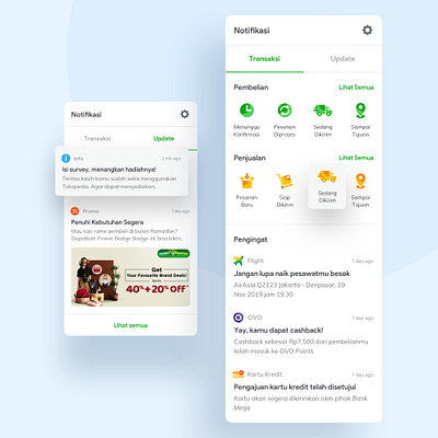 Notification Center app design system icon notification product ui ux