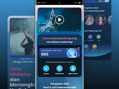 Live Vote App illustration product ui ux voting