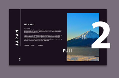 HONSHU FUJI MOUNT design digital figma fuji honshu japan mountain travel trend trend 2019 trending typography ui ux uxui web design web designer