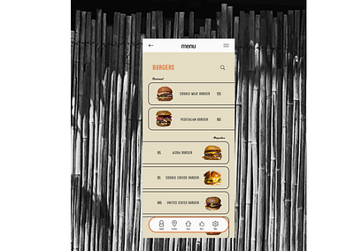 UI menu page advertising aloha beach branding burger burgers design hawaii hawaiian menu typography ui web