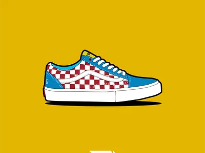 Old Skool Golf Wang Illustration branding design flat icon illustraion illustration sneaker vector