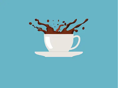 Coffee Splash flat design flat illustration flatdesign vector illustration vectorart vectors