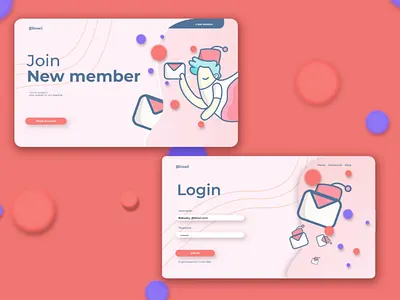 Alimail ui/ux flat illustration 2d design flat flat design illustration mail ui ux web website