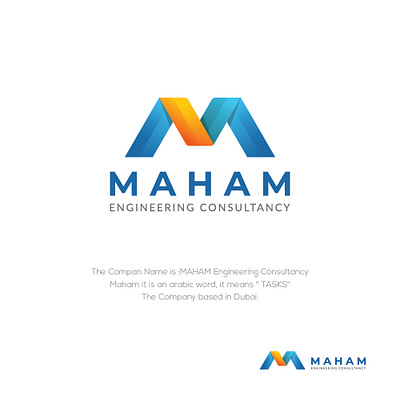 maham branding design flat icon illustration logo minimal