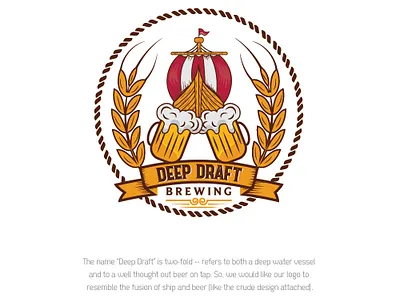 DEEP DRAFT branding design flat icon illustration illustrator logo minimal vector