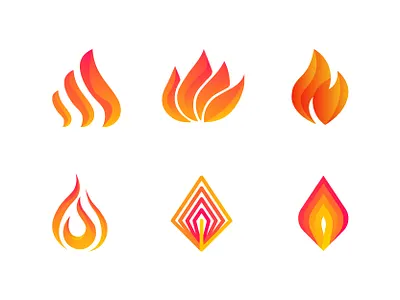 Fire Logo Icons abstract branding design fire fire icon fire logo firstshot flame flame icon flat heat icon ignite ignite logo logo minimal minimalist logo power tech torch