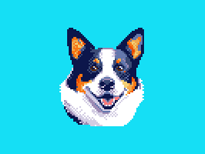 Wallace the Corgi 8bit corgi dog pixel pixel art pixel dailies pixel dailies pixelart retro ドット絵