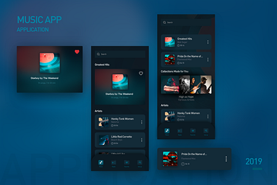 Music application app design ui