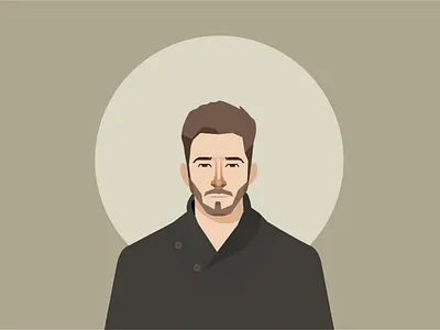 Portrait flat flat design illustration man people portrait vector vector design