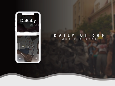 Daily UI 009 Music Player app app design app ux daily ui dailyui dailyui 009 dark theme dark ui design glassy music music player soundwave ui ux visual design