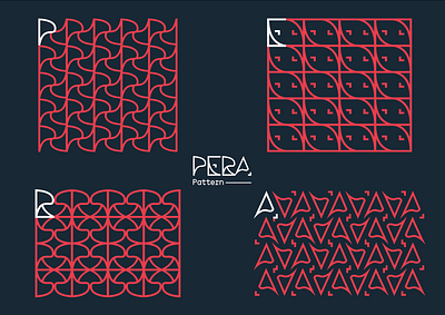 PERA Pattern design figure flat icon line motif pattern pattern art typeface