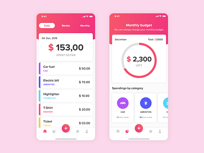 Bucks & Coins App Interface app application bucks coins design interface ios mobile mobile app mobile app design overview spendings ui ui ux