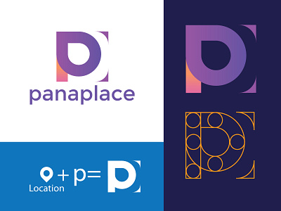 pana place brand identity flatlogo illustration latter logo logo mark logodesign minimalism minimalist minimalist logo ui wordmark logo