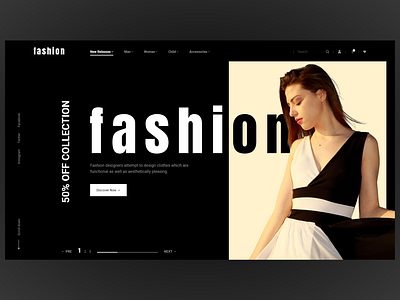 Modern & minimal fashion ecommerce website design adobe adobexd adobexduikit clean e commerce ecommerce fashion header influencer interface minimal modern photo promo shop typography ui ux web website