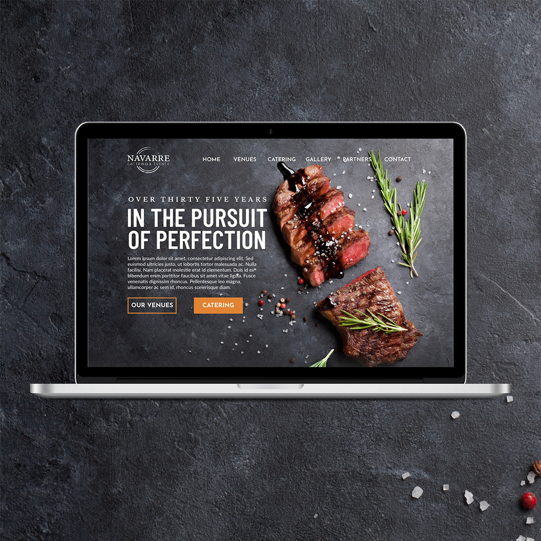 Example of Navarre Catering & Events - Website