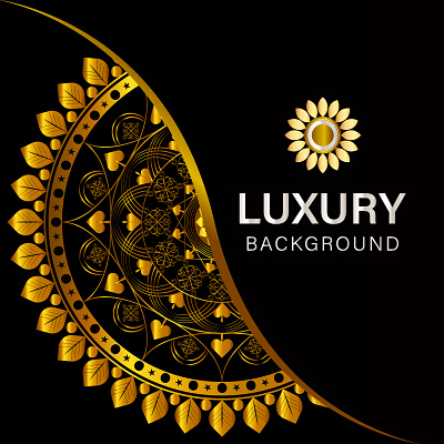 Luxury Mandala Background Design Template Vector 2020 design arabesque background background design black golden graphic design illustraion illustration art illustrations illustrator jewellery luxury brand luxury design mandala new design pixa village pixavillage