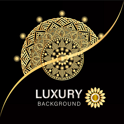 Creative Modern Luxury Mandala Background Design Template Vector arabesque background background design black branding golden illustraion illustration art luxury brand luxury branding luxury design mandala pixa village pixavillage