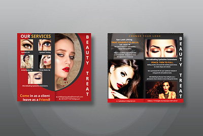 Beauty Treat poster design advertisement design banner advertisment banner advertisment poster design services design