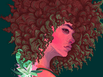 Luvin' curlz characterdesign digitialpainting illustration portrait design