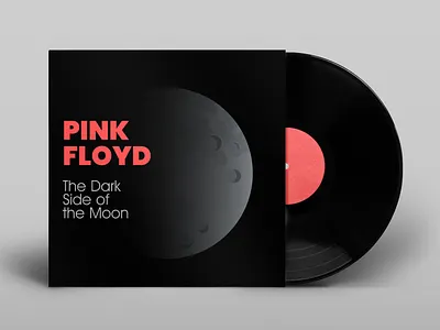 Pink Floyd "The Dark Side of the Moon" Album Cover album cover dribbbleweeklywarmup music pink floyd rebound redesign rock weeklywarmup