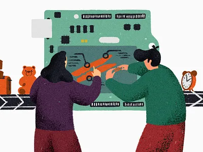 Aurdino anilemmiler arduino editorial electronic illustration illustration art illustration design magazine maker