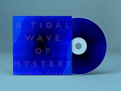 A Tidal Wave of Mystery – Capital Cities album cover design cover artwork cover design dribbbleweeklywarmup halftone illustration monochromatic procreate typography