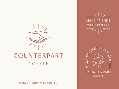 Coffee Lockups brand branding coffee coffee branding design handshake handshake logo identity illustration lockups logo mark symbol typography