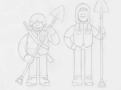 Rough Bernie 1996 character design drawing illustration movie