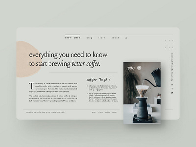 Brand experiments — part 23 blog blog design blog post brand identity clean ui coffee css grid figma illustration landing page minimal minimalism modern pastel simple type typography web design webflow website