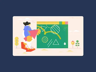 Workplace branding design illustration ui vector