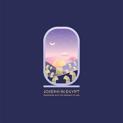 Joseph in Egypt design illustration logo vbs vector