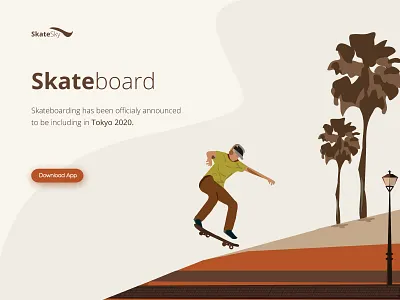 Skateboard app app design art artist design illustration logo skateboard skateboarding skating sketch sketching ui ux web